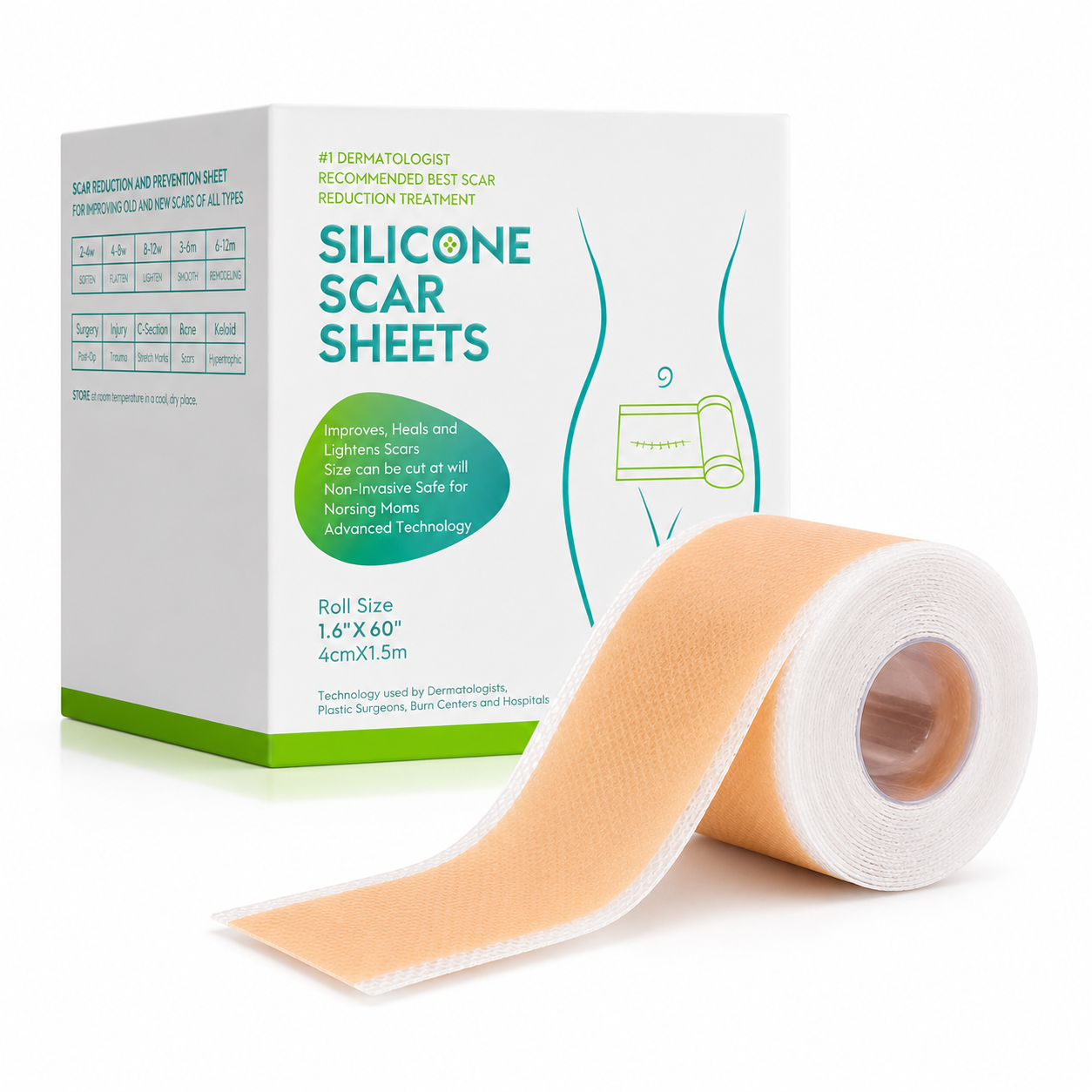 Reusable Silicone Scar Tape for Skin Repair